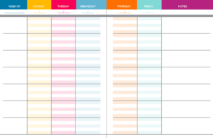Printable Weekly Planner For Teacher