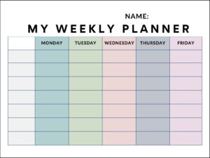 Weekly Planner For Students