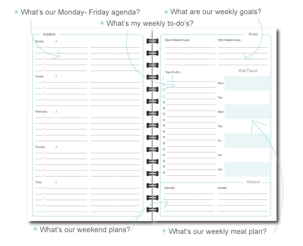 Weekly Planner For Moms 2022
